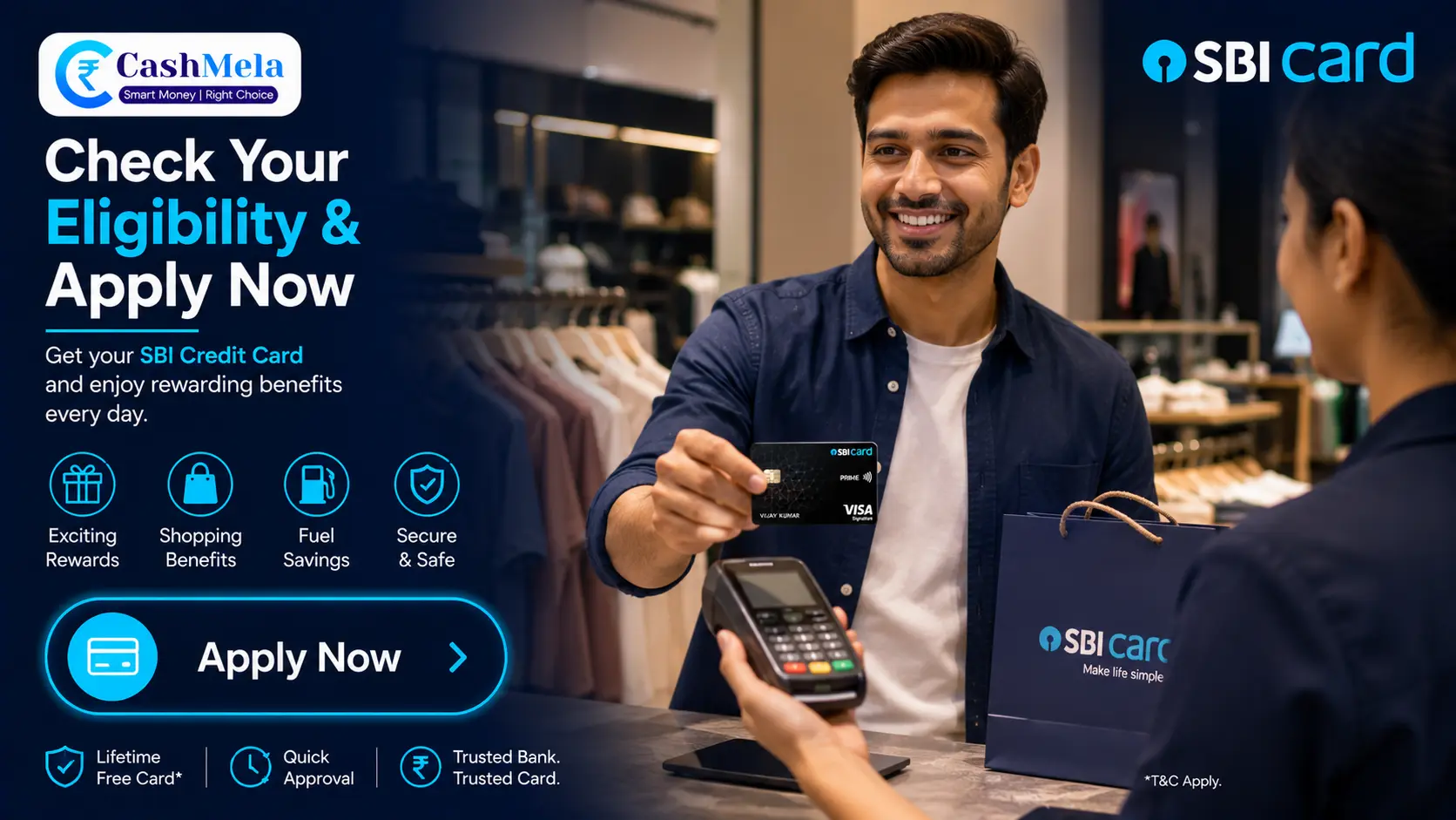 Check your eligibility and apply now for SBI credit card
